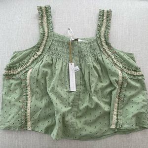 House of harlow 1960 cottage core eyelit top